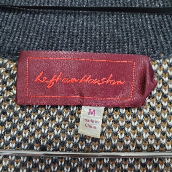 LEFT ON HOUSTON Plaid Wool Blend Long Cardigan Open Front Academia Womens Medium - Picture 8 of 12